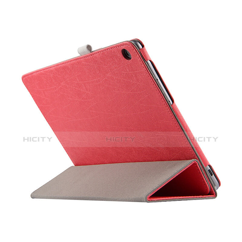 Etui Clapet Portefeuille Livre Cuir pour Huawei MediaPad M3 Lite 10.1 BAH-W09 Rouge Plus