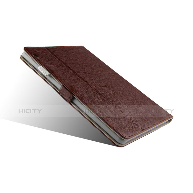 Etui Clapet Portefeuille Livre Cuir pour Huawei MediaPad T3 10 AGS-L09 AGS-W09 Marron Plus