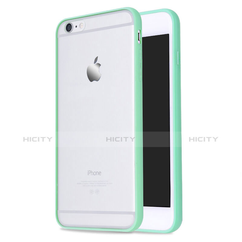 Etui Contour Silicone et Vitre Transparente Mat pour Apple iPhone 6 Vert Plus