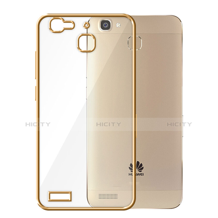 Etui Contour Silicone et Vitre Transparente Mat pour Huawei Enjoy 5S Or Plus