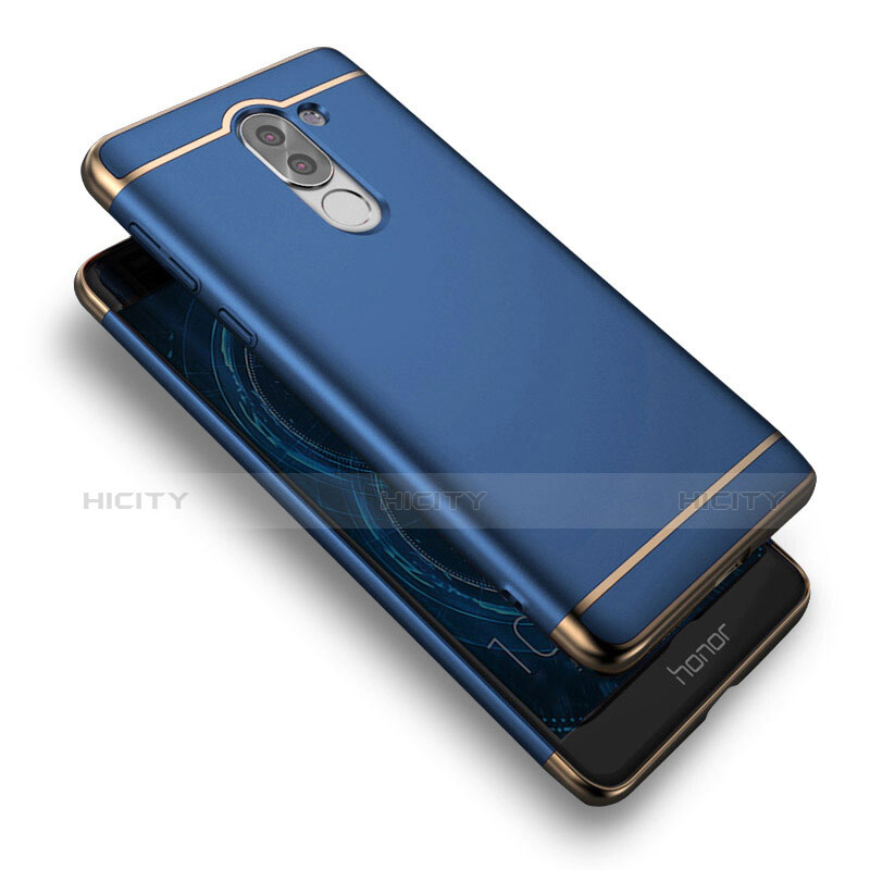 Etui Luxe Aluminum Metal pour Huawei GR5 (2017) Bleu Plus