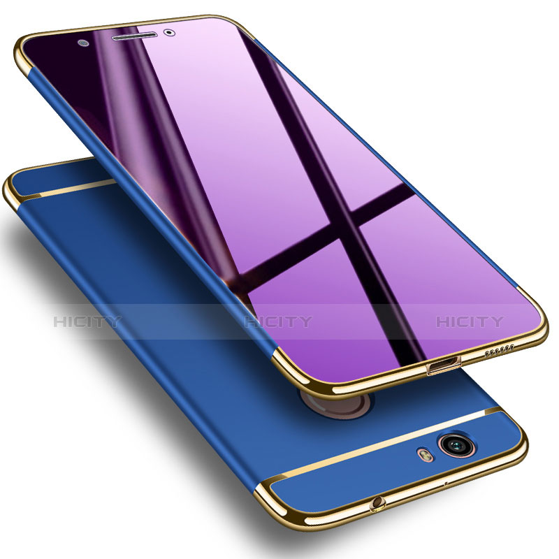 Etui Luxe Aluminum Metal pour Huawei Nova Bleu Plus