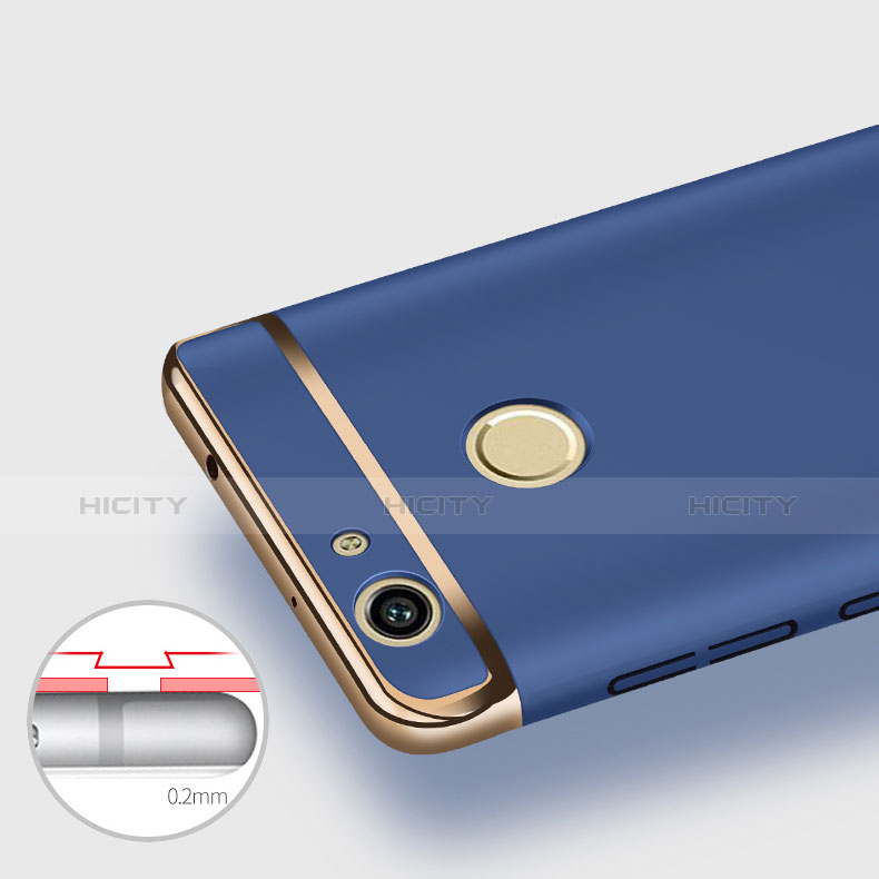 Etui Luxe Aluminum Metal pour Huawei Nova Bleu Plus