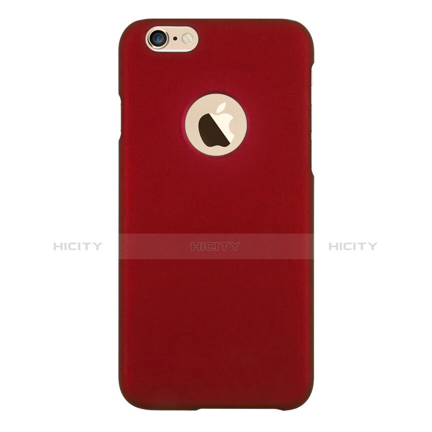 Etui Plastique Rigide avec Trou Mat pour Apple iPhone 6 Plus Rouge Plus
