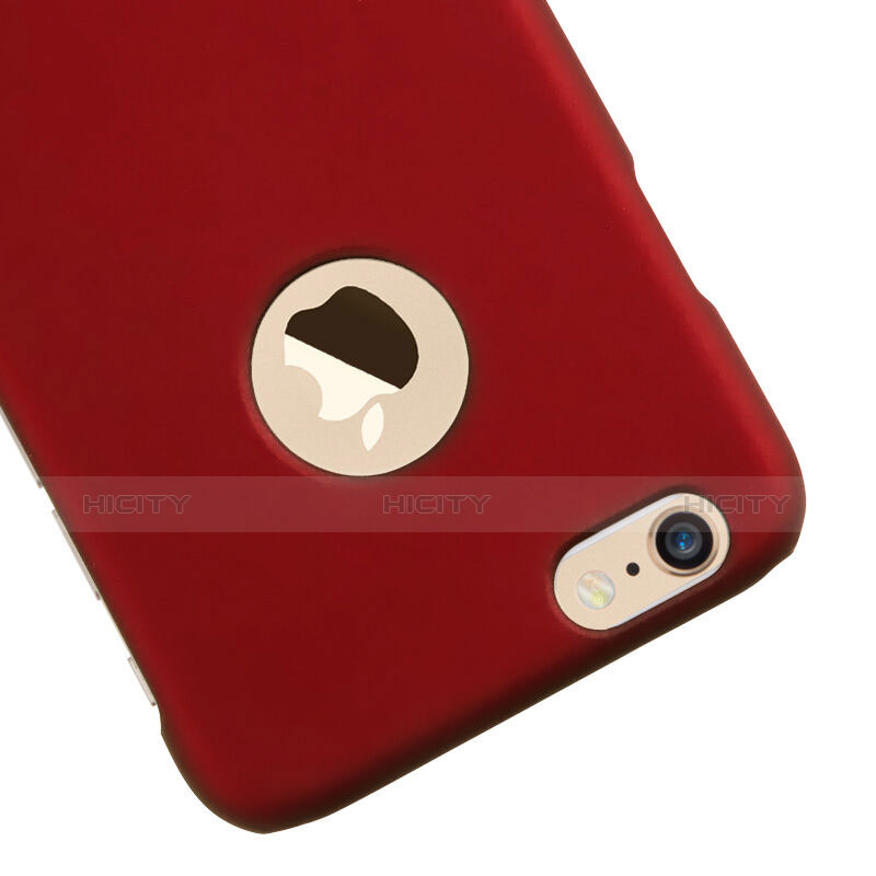 Etui Plastique Rigide avec Trou Mat pour Apple iPhone 6 Plus Rouge Plus