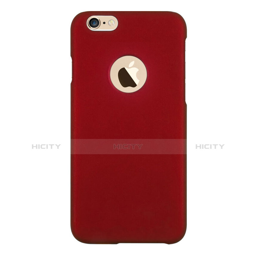 Etui Plastique Rigide avec Trou Mat pour Apple iPhone 6 Rouge Plus