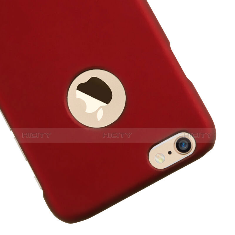 Etui Plastique Rigide avec Trou Mat pour Apple iPhone 6 Rouge Plus