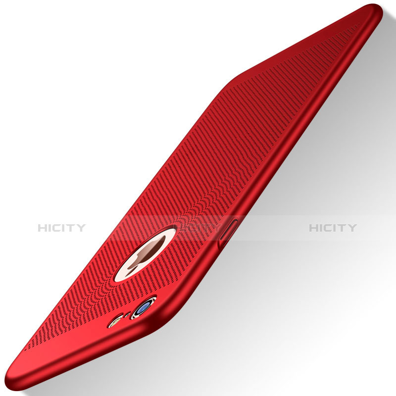 Etui Plastique Rigide Mailles Filet G01 pour Apple iPhone 6 Rouge Plus