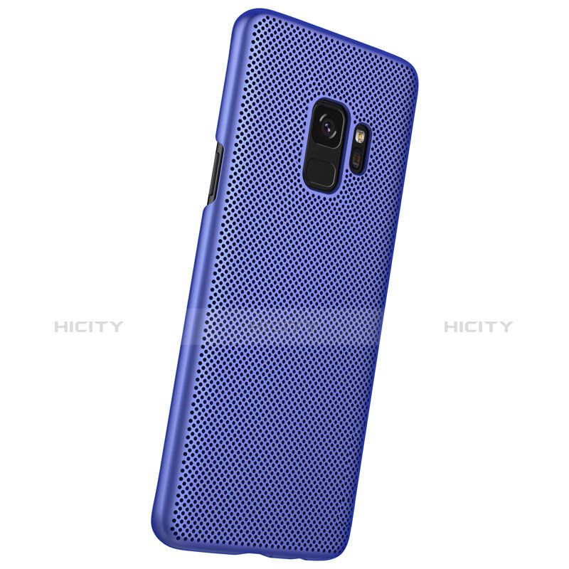 Etui Plastique Rigide Mailles Filet pour Samsung Galaxy S9 Bleu Plus