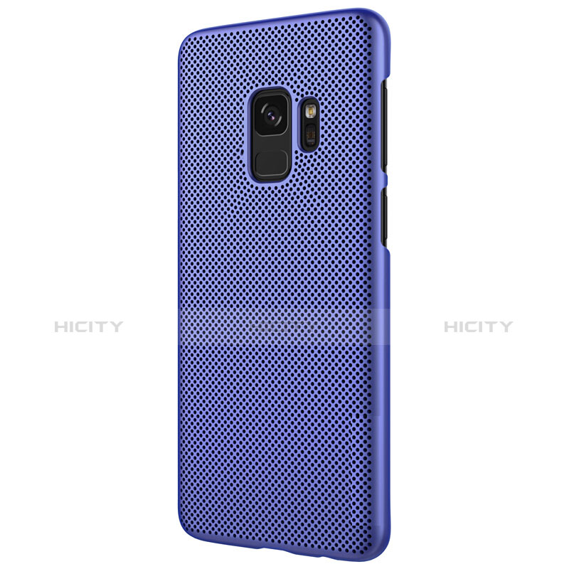 Etui Plastique Rigide Mailles Filet pour Samsung Galaxy S9 Bleu Plus