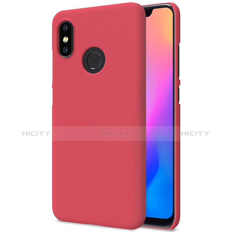 Etui Plastique Rigide Mailles Filet pour Xiaomi Mi 8 Rouge Plus