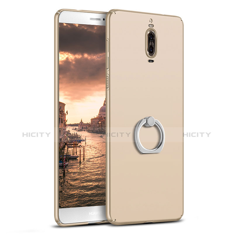 Etui Plastique Rigide Mat avec Support Bague Anneau A02 pour Huawei Mate 9 Pro Or Plus