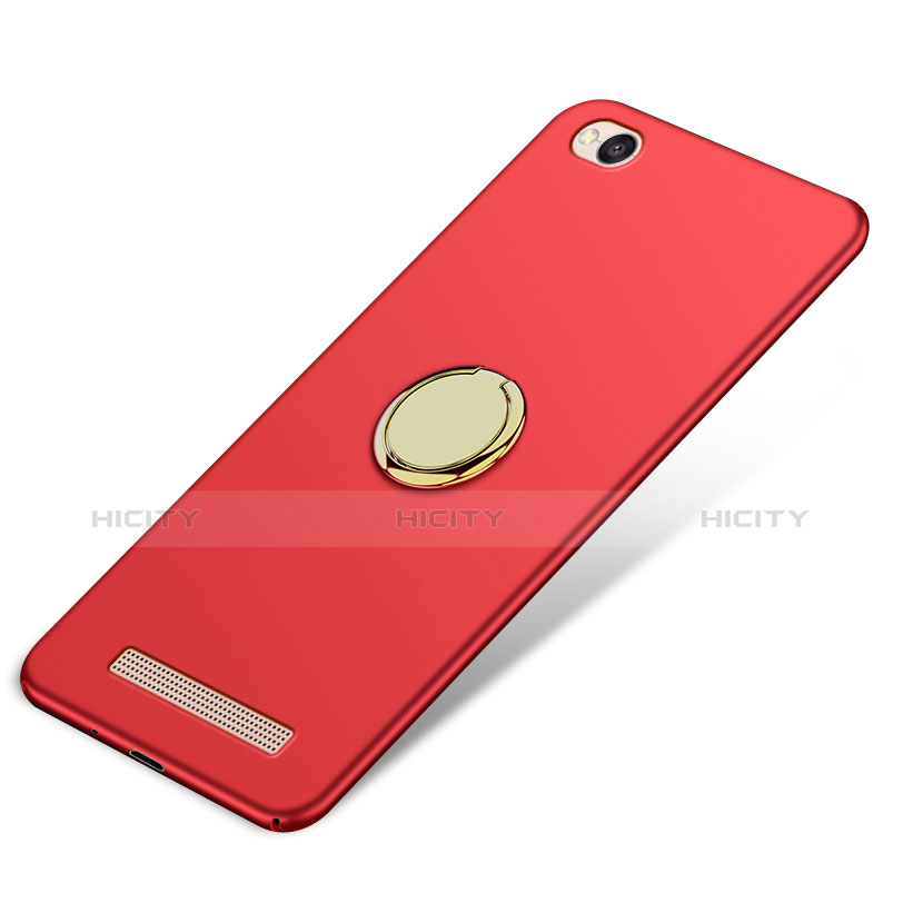 Etui Plastique Rigide Mat avec Support Bague Anneau A02 pour Xiaomi Redmi 4A Rouge Plus