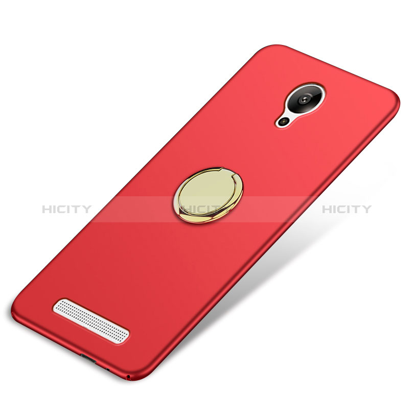 Etui Plastique Rigide Mat avec Support Bague Anneau A02 pour Xiaomi Redmi Note 2 Rouge Plus