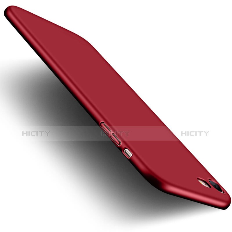 Etui Plastique Rigide Mat et Support Bague Anneau pour Apple iPhone 7 Rouge Plus