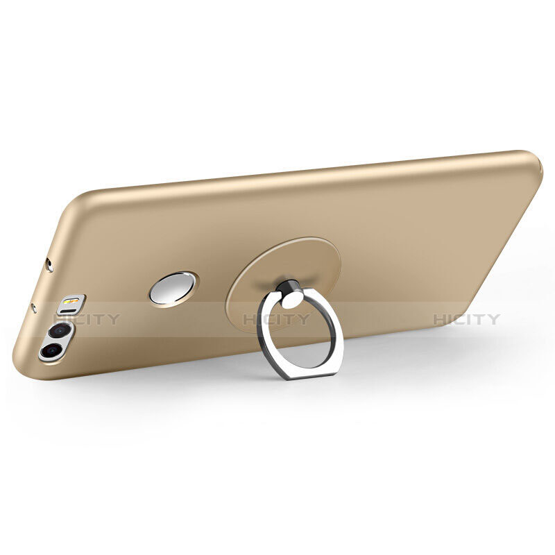 Etui Plastique Rigide Mat et Support Bague Anneau pour Huawei Honor 8 Or Plus