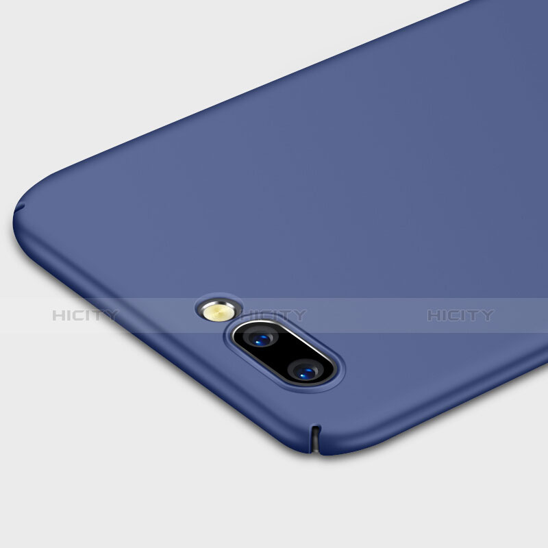 Etui Plastique Rigide Mat et Support Bague Anneau pour OnePlus 5 Bleu Plus