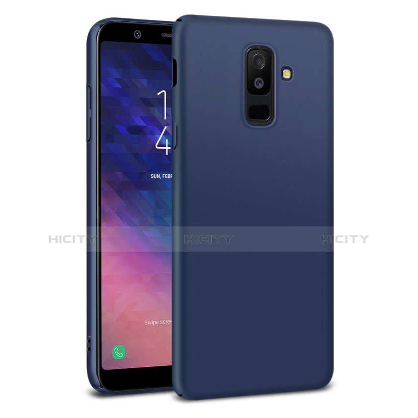 Etui Plastique Rigide Mat M02 pour Samsung Galaxy A6 Plus (2018) Bleu Plus