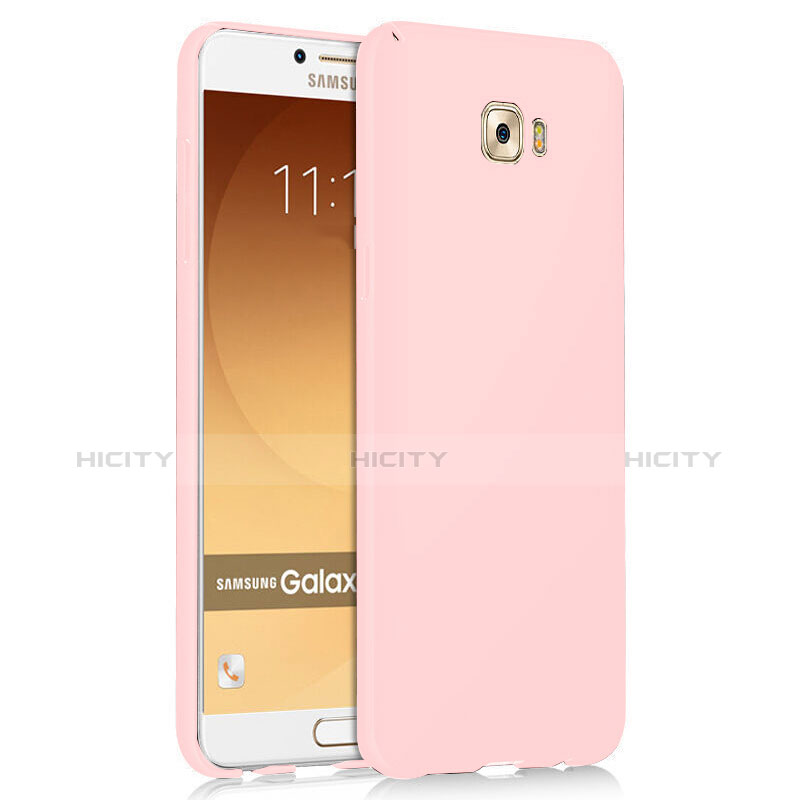 Etui Plastique Rigide Mat M04 pour Samsung Galaxy C9 Pro C9000 Rose Plus