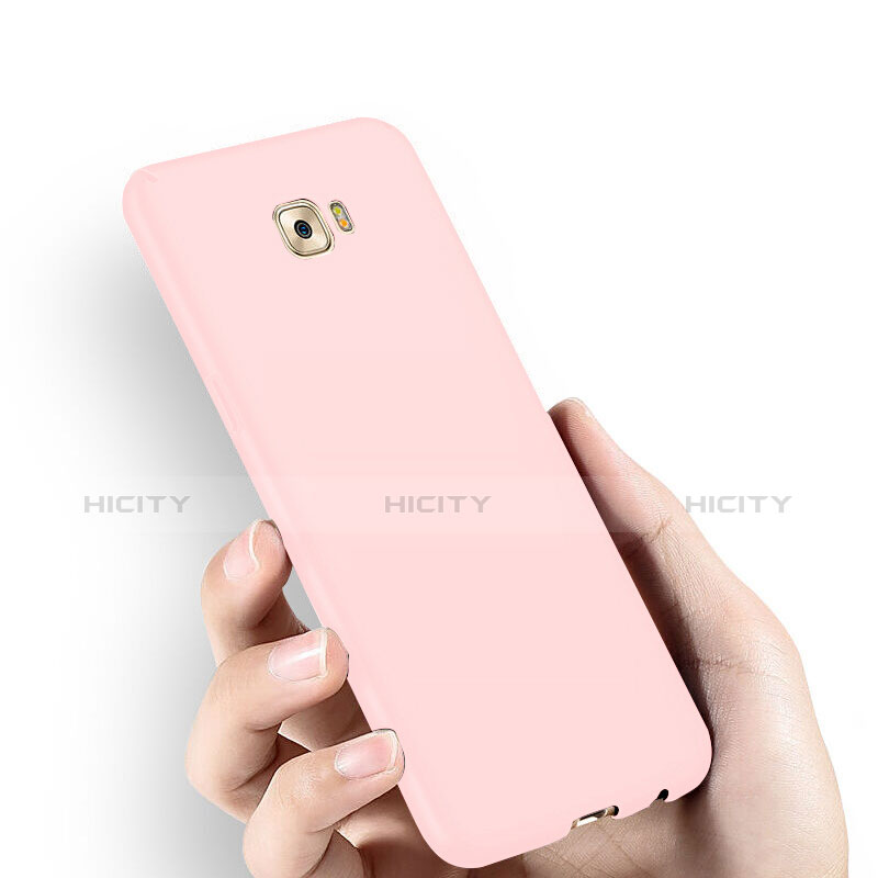 Etui Plastique Rigide Mat M04 pour Samsung Galaxy C9 Pro C9000 Rose Plus