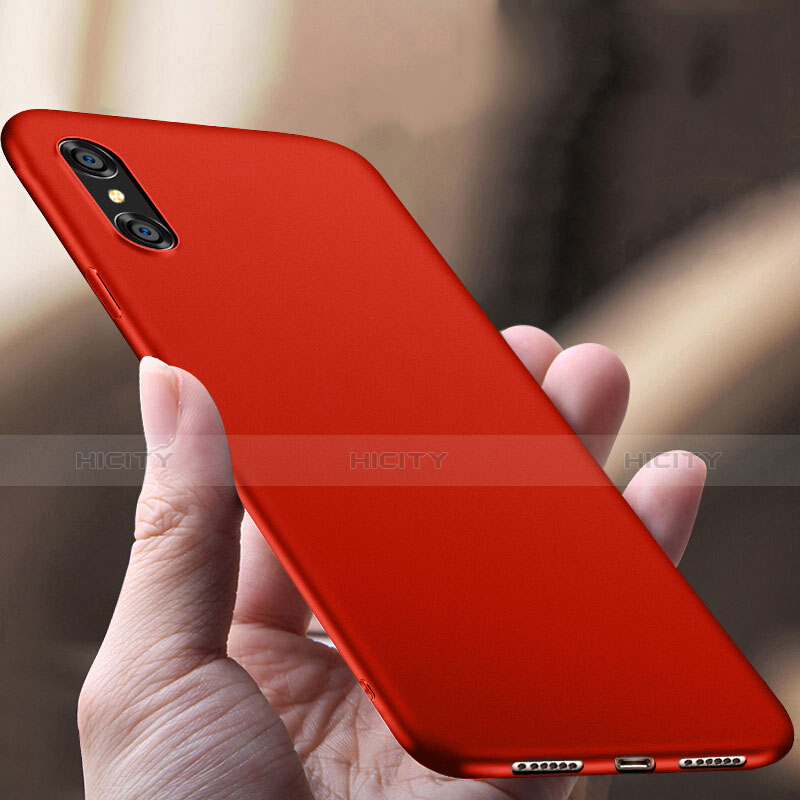 Etui Plastique Rigide Mat pour Apple iPhone X Rouge Plus