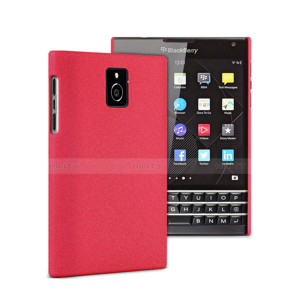 Etui Plastique Rigide Mat pour Blackberry Passport Q30 Rouge Plus