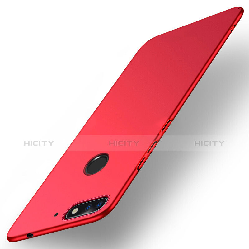 Etui Plastique Rigide Mat pour Huawei Honor Play 7A Rouge Plus