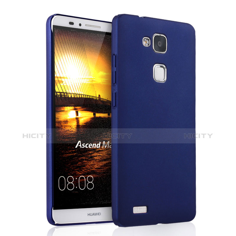 Etui Plastique Rigide Mat pour Huawei Mate 7 Bleu Plus