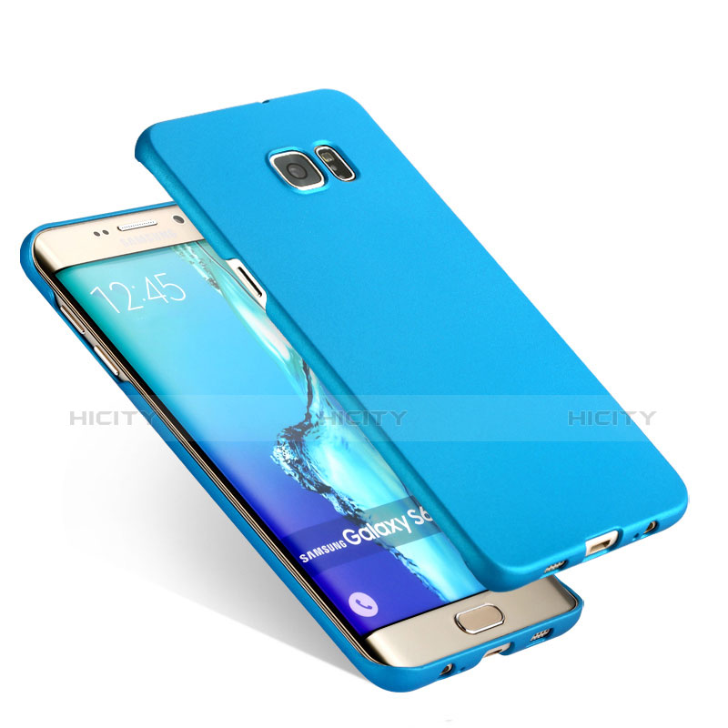 Etui Plastique Rigide Mat pour Samsung Galaxy S6 Edge+ Plus SM-G928F Bleu Ciel Plus