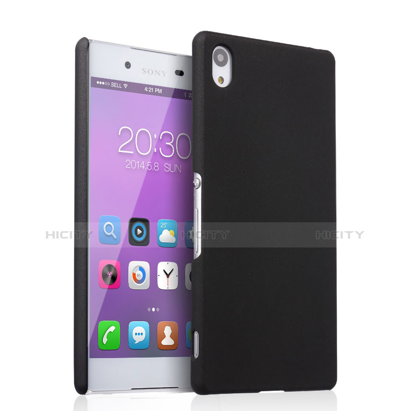 Etui Plastique Rigide Mat pour Sony Xperia Z3+ Plus Noir Plus