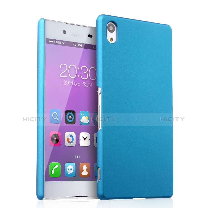 Etui Plastique Rigide Mat pour Sony Xperia Z4 Bleu Ciel Plus