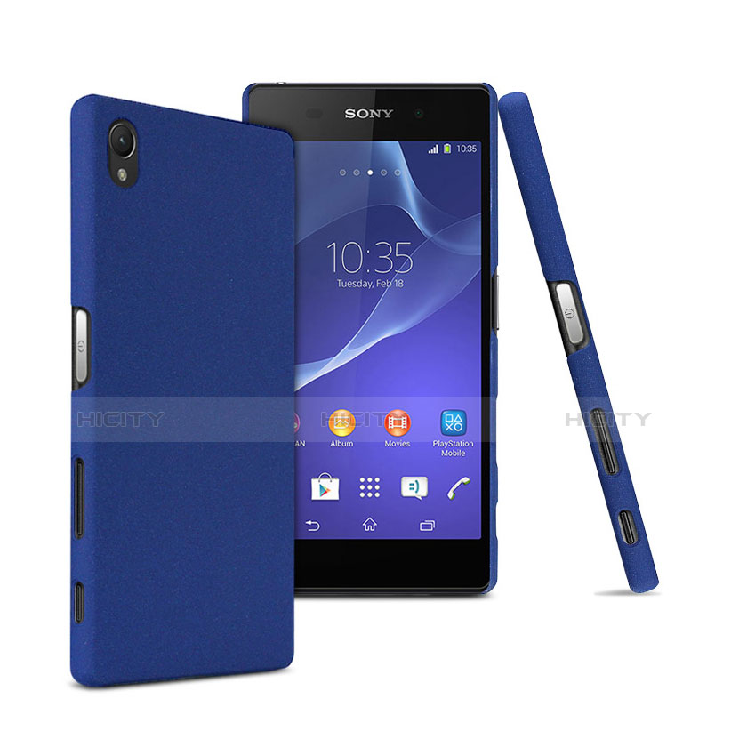 Etui Plastique Rigide Mat pour Sony Xperia Z5 Premium Bleu Plus