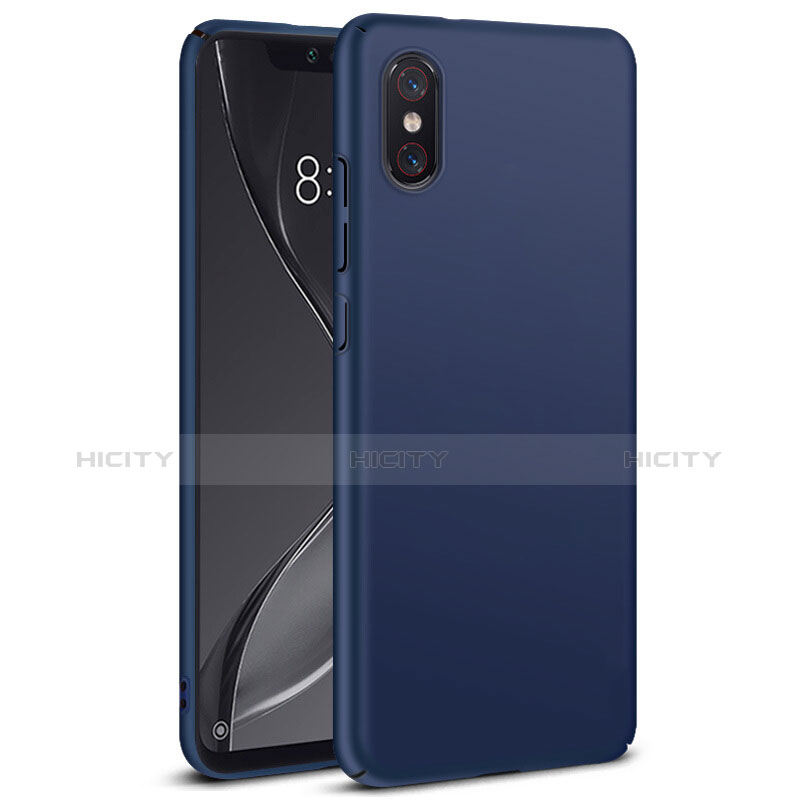 Etui Plastique Rigide Mat pour Xiaomi Mi 8 Screen Fingerprint Edition Bleu Plus