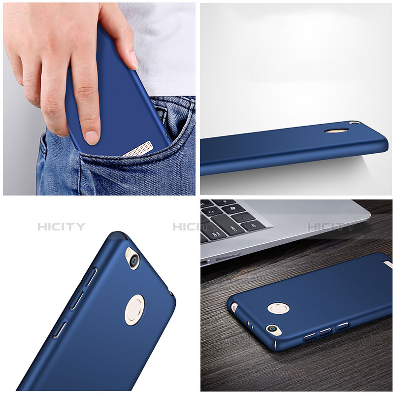 Etui Plastique Rigide Mat pour Xiaomi Redmi 3 Pro Bleu Plus