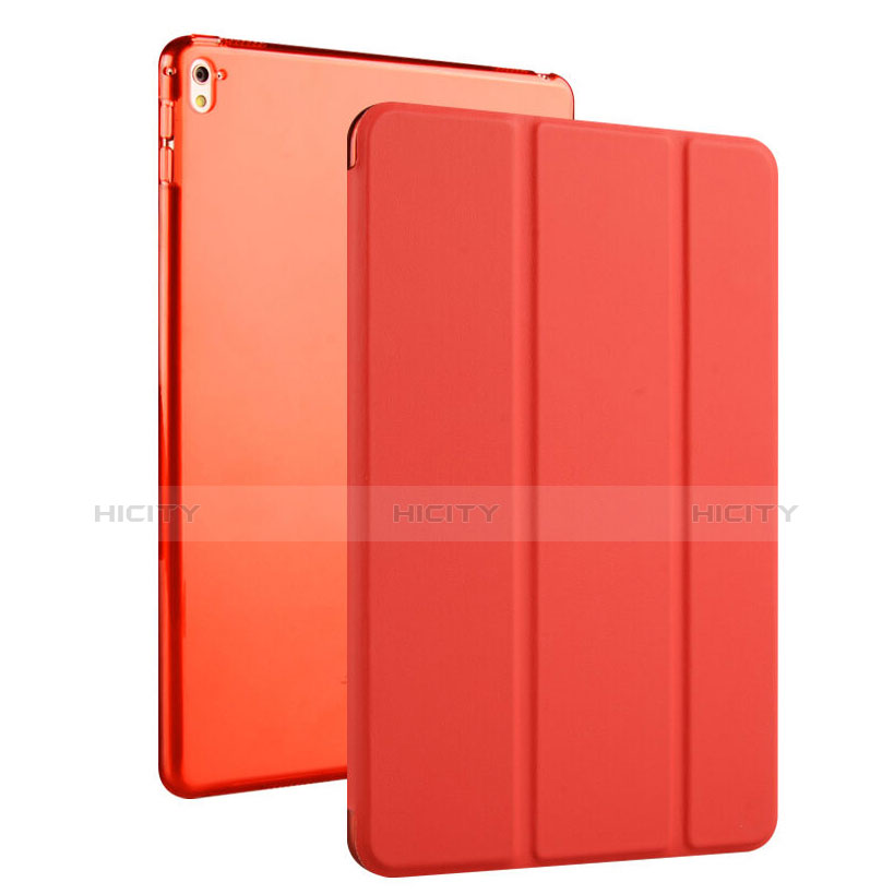 Etui Portefeuille Cuir Bequille pour Apple iPad Pro 9.7 Rouge Plus