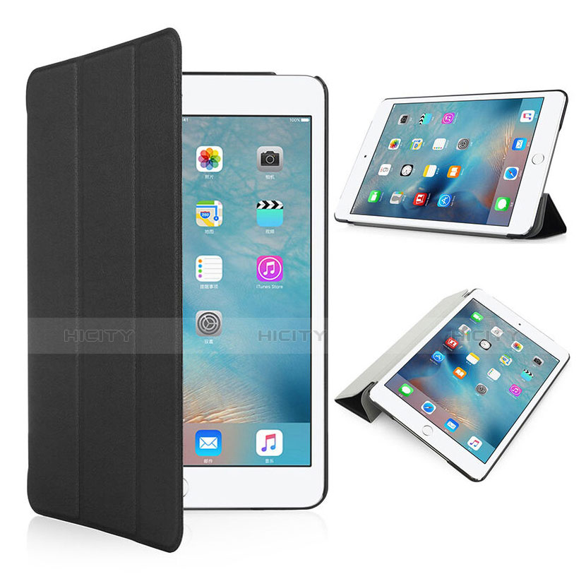 Etui Portefeuille Cuir Mat pour Apple iPad Pro 9.7 Noir Plus