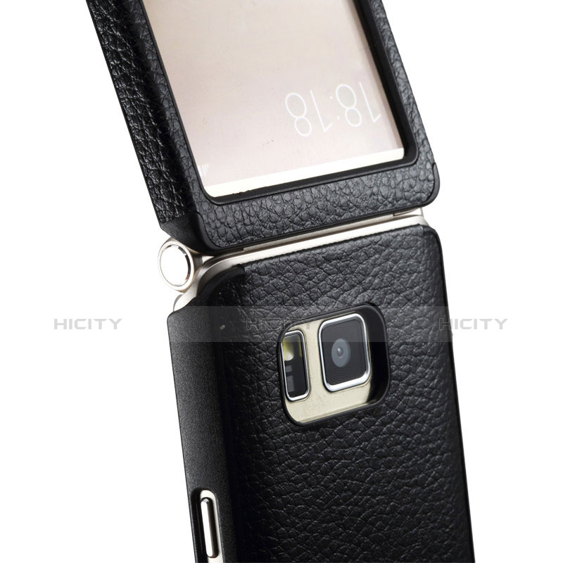 Etui Portefeuille Flip Cuir C01 pour Samsung W(2017) Noir Plus