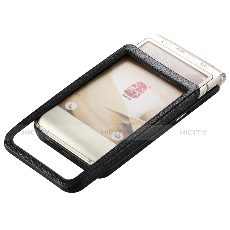 Etui Portefeuille Flip Cuir C01 pour Samsung W(2017) Noir Plus