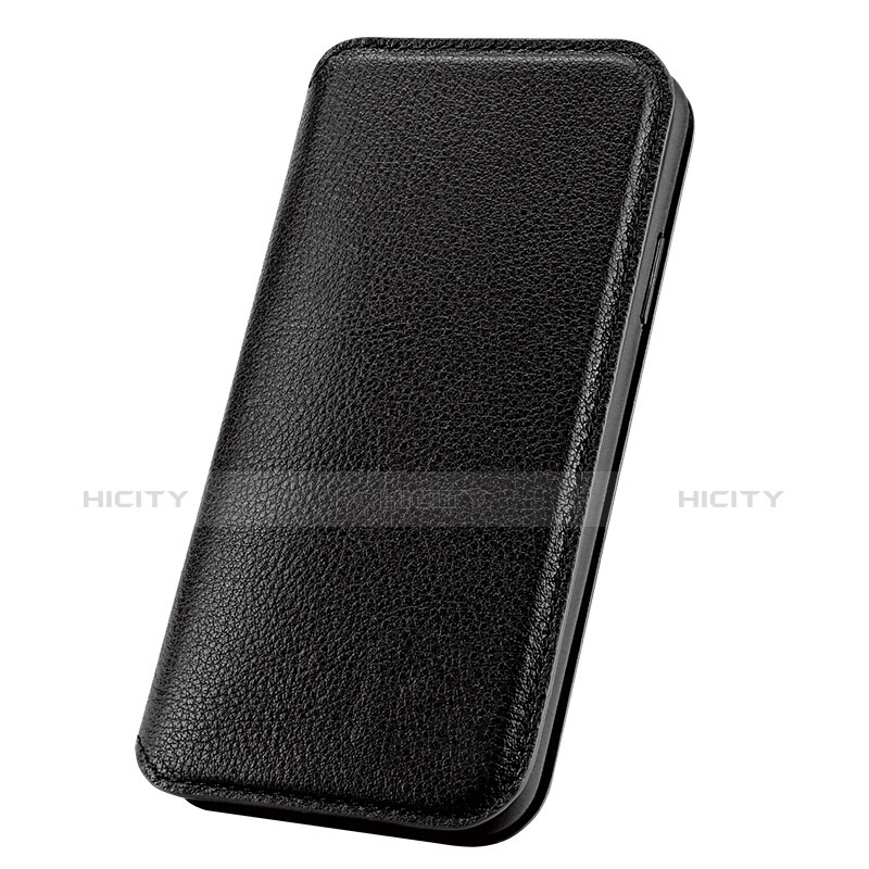 Etui Portefeuille Flip Cuir pour Apple iPhone Xs Noir Plus