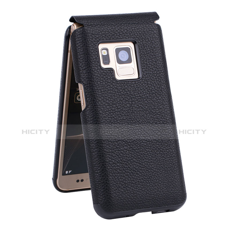 Etui Portefeuille Flip Cuir pour Samsung W(2017) Noir Plus