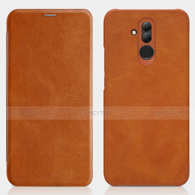 Etui Portefeuille Livre Cuir F01 pour Huawei Mate 20 Lite Marron Plus