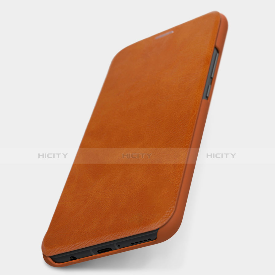 Etui Portefeuille Livre Cuir F01 pour Huawei Mate 20 Lite Marron Plus