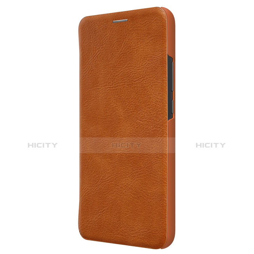 Etui Portefeuille Livre Cuir F01 pour Huawei Mate 20 Lite Marron Plus