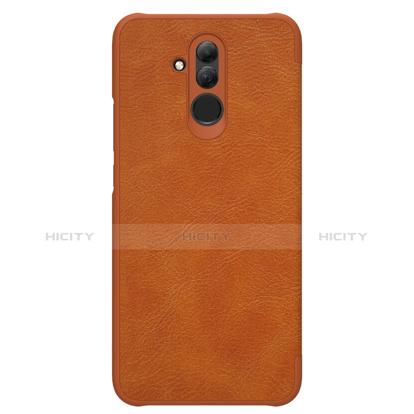 Etui Portefeuille Livre Cuir F01 pour Huawei Mate 20 Lite Marron Plus