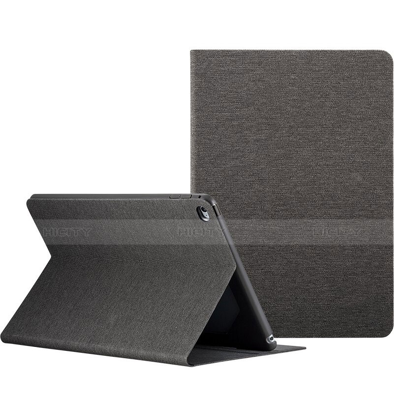 Etui Portefeuille Livre Cuir L01 pour Apple iPad Mini 4 Noir Plus