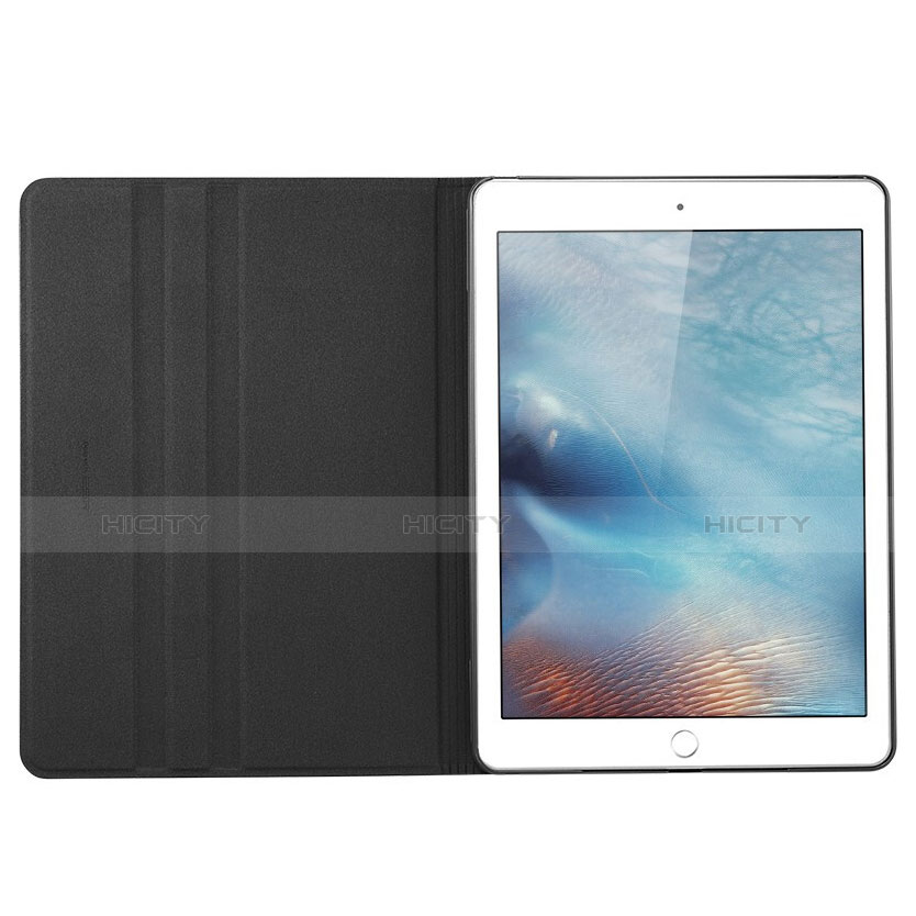 Etui Portefeuille Livre Cuir L01 pour Apple iPad Mini 4 Noir Plus