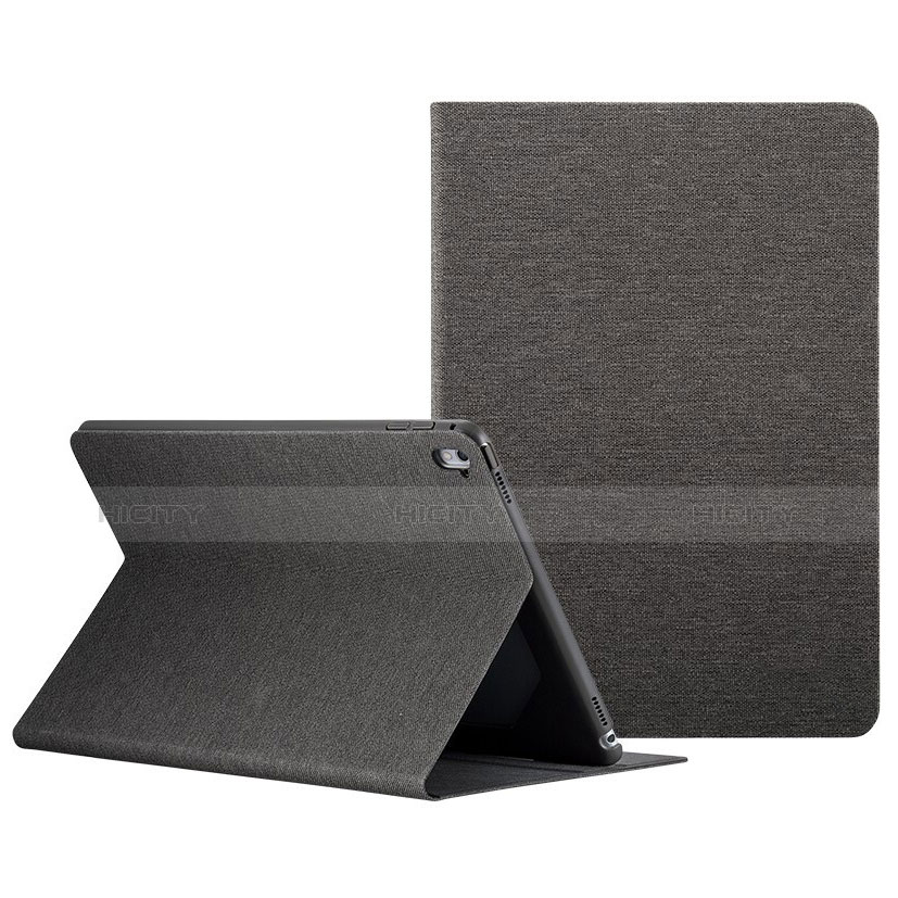 Etui Portefeuille Livre Cuir L01 pour Apple iPad Pro 9.7 Noir Plus