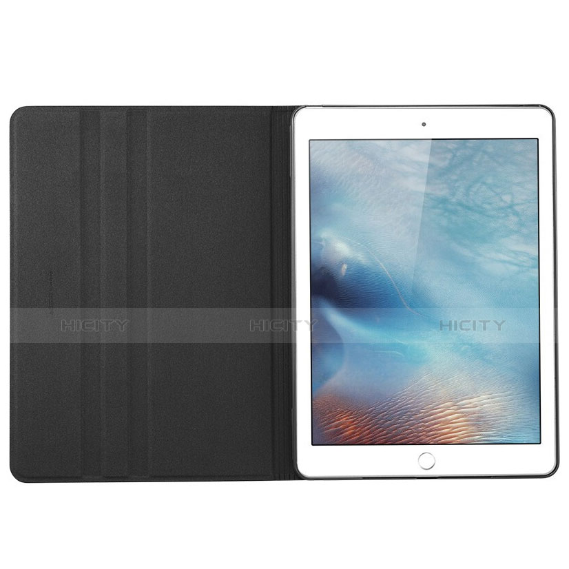 Etui Portefeuille Livre Cuir L01 pour Apple iPad Pro 9.7 Noir Plus