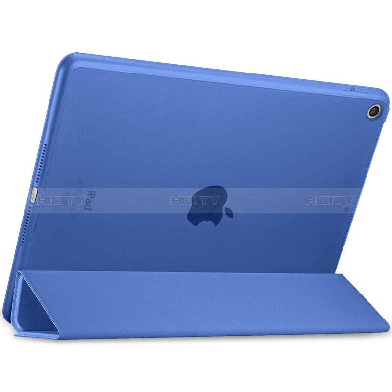 Etui Portefeuille Livre Cuir L01 pour Apple New iPad 9.7 (2018) Bleu Plus