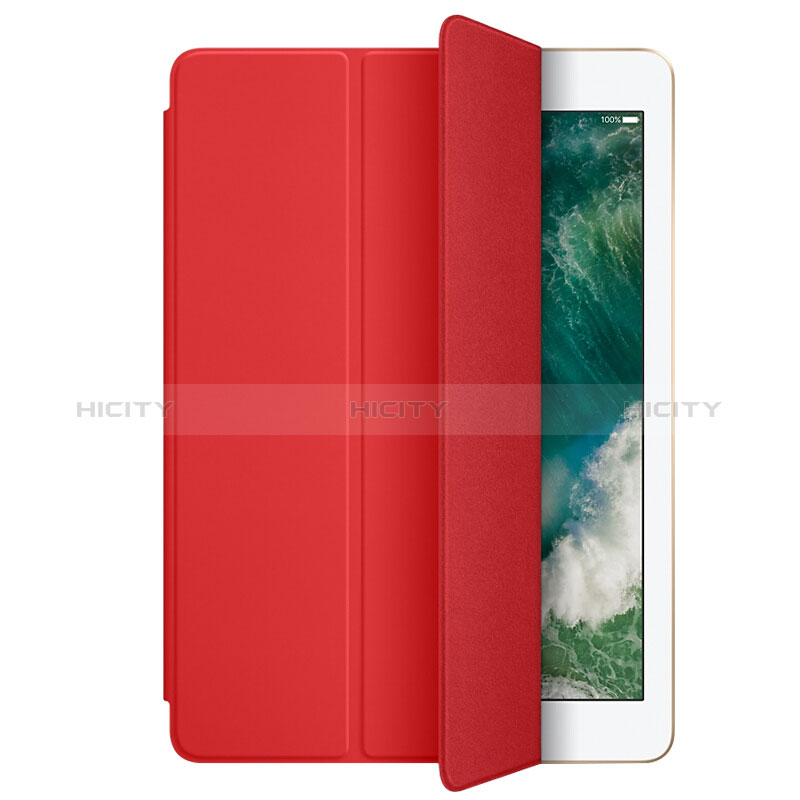 Etui Portefeuille Livre Cuir L01 pour Apple New iPad 9.7 (2018) Rouge Plus